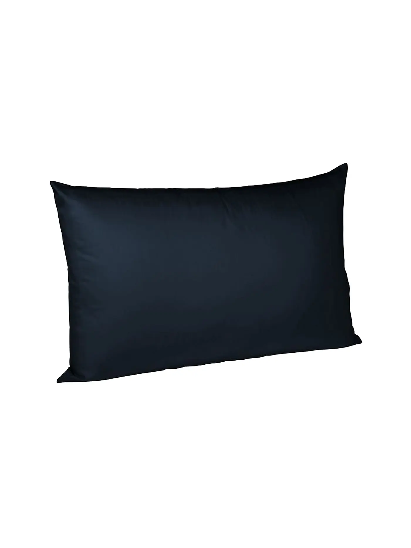 FLEURESSE | Satin Kissenbezug Royal Uni 2er 70x90cm Gold | dunkelblau